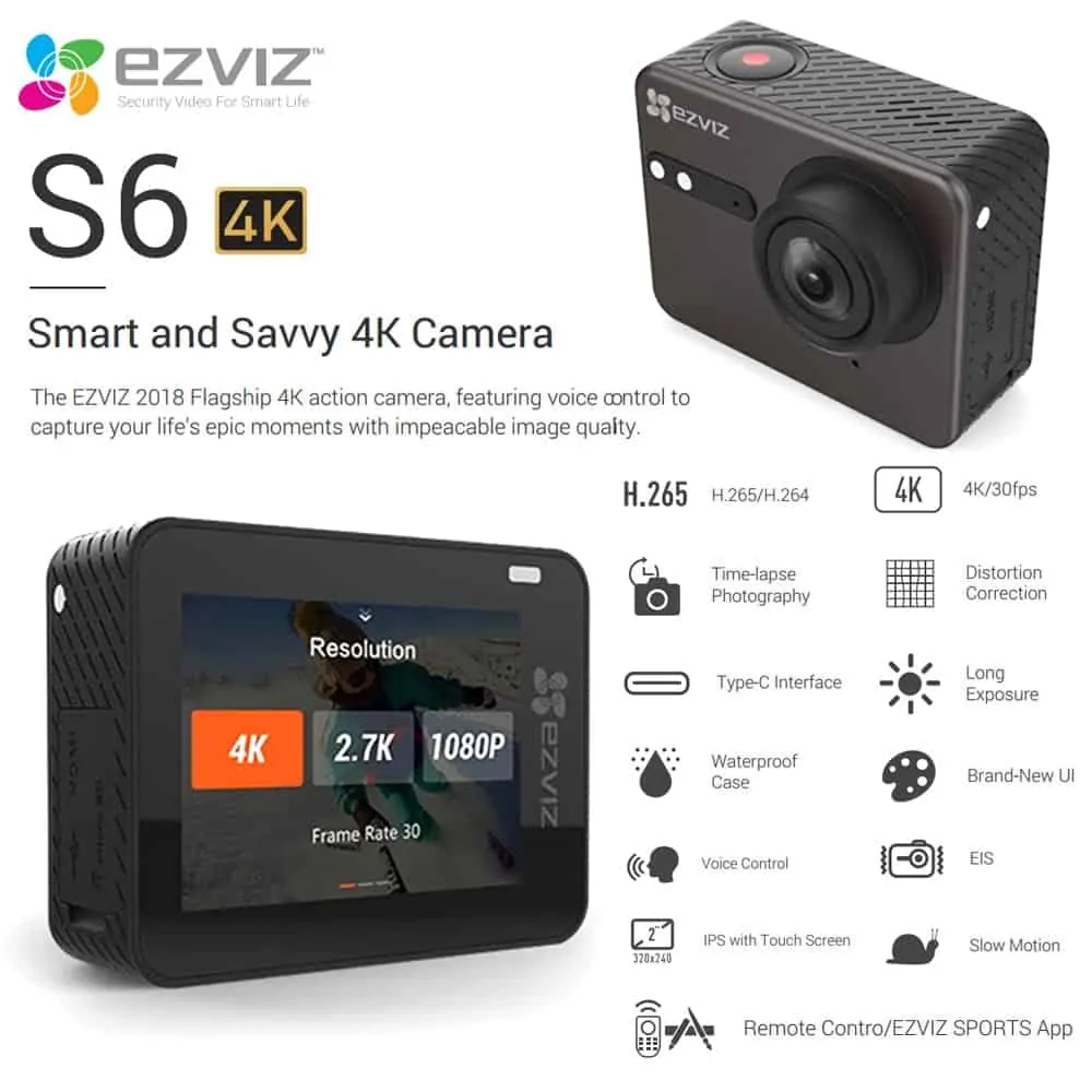 ezviz s6 action camera