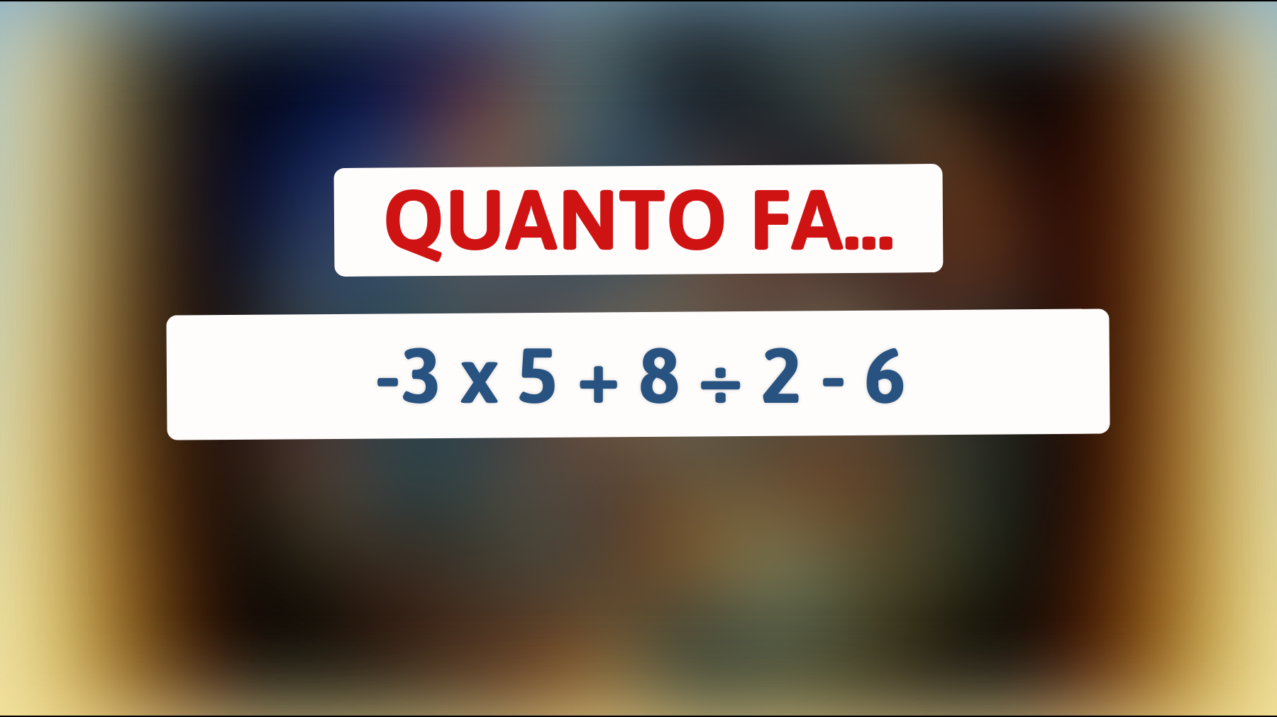 \"Sai risolvere questo quiz matematico che solo il 1% delle persone comprende?\""